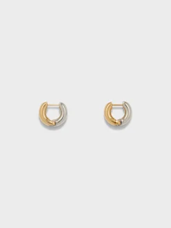Laurie Small 18kt Gold and Palladium-Plated Hoop Earrings