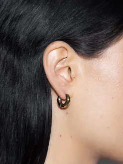 Laurie Small 18kt Gold and Palladium-Plated Hoop Earrings