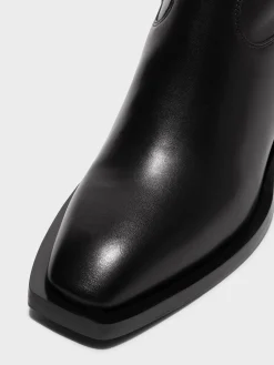 Luis Leather Cowboy Ankle Boots