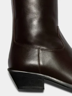 Luis Leather Cowboy Ankle Boots