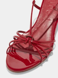 Rhonda Leather Kitten-Heel Sandals