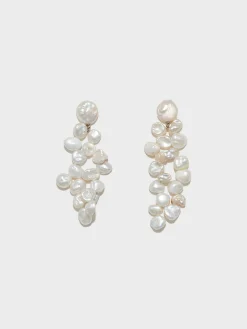 Rudi Pearl and Palladium-Plated Drop Earrings