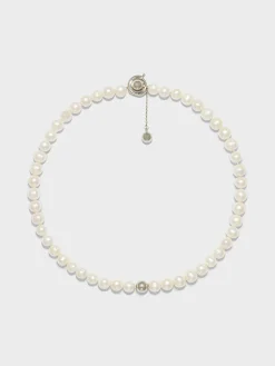 Sarin Pearl and Palladium-Plated Necklace