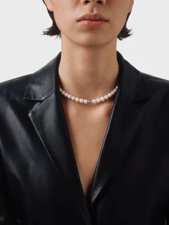 Sarin Pearl and Palladium-Plated Necklace