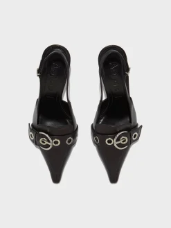 Tara Leather Slingback Pumps