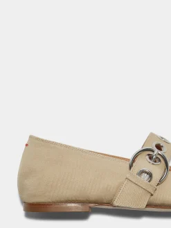 Uma Eyelet Grosgrain Mary-Jane Flats