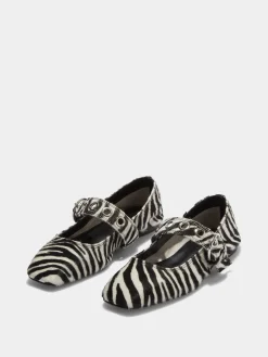 Uma Eyelet Ponyhair Mary-Janes