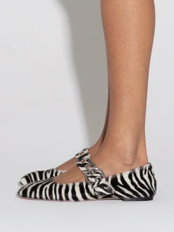 Uma Eyelet Ponyhair Mary-Janes