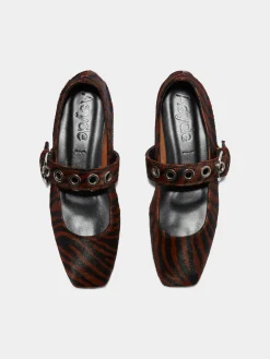 Uma Eyelet Ponyhair Mary-Janes
