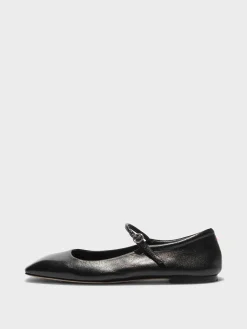 Uma Leather Mary-Jane Flats