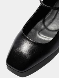 Uma Leather Mary-Jane Flats