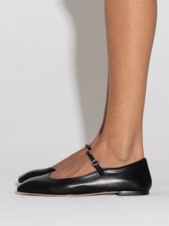 Uma Leather Mary-Jane Flats
