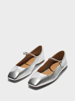Uma Leather Mary-Jane Flats