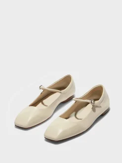 Uma Leather Mary-Jane Flats