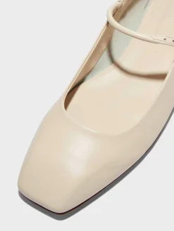Uma Leather Mary-Jane Flats