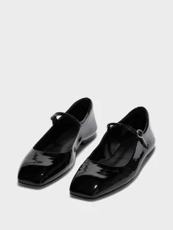 Uma Leather Mary-Jane Flats