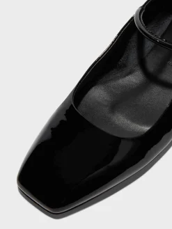 Uma Leather Mary-Jane Flats