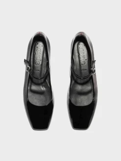 Uma Leather Mary-Jane Flats