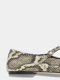 Uma Leather Mary-Janes Flats