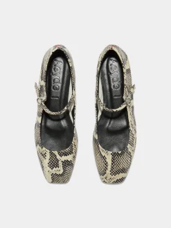 Uma Leather Mary-Janes Flats