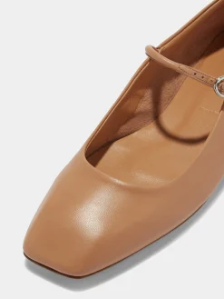 Uma Leather Mary-Janes Flats