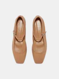 Uma Leather Mary-Janes Flats