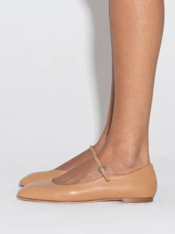 Uma Leather Mary-Janes Flats