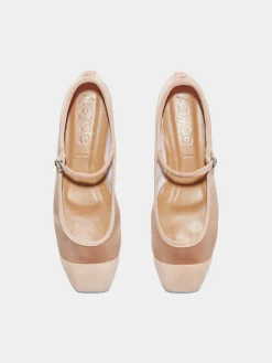 Uma Satin Toe-Cap Mary-Jane Flats